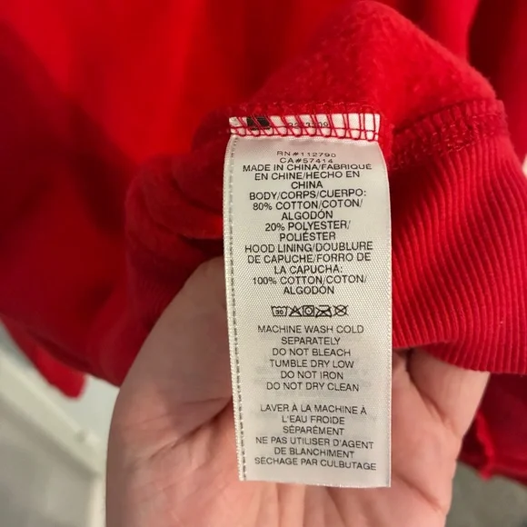True Religion Red Zip Up Hoodie NWT - Picture 7 of 8